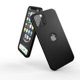 Apple iPhone 12 Pro 360 Grad Schutz Schwarze Hülle