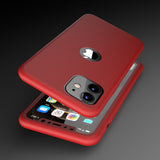 Apple iPhone 11 360 Rote Hülle mit Schutzglas