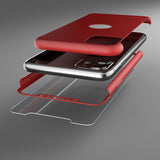 Apple iPhone 11 360 Rote Hülle mit Schutzglas