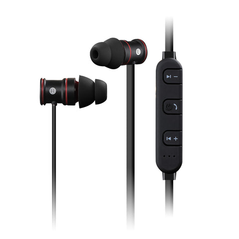 Black Sport ChargeSound Wireless Bluetooth 4.1 Earphones with Microphone