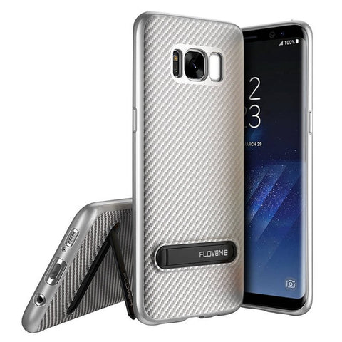 Samsung Galaxy S8 Plus silberne Stand Hülle